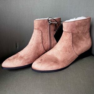 NWT Beige Suede Booties
